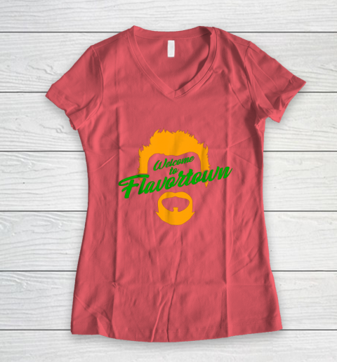 Guy Fieri Flavortown Shirt Welcome to Flavortown Women's V-Neck T-Shirt 4