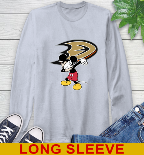 Anaheim Ducks NHL Hockey Dabbing Mickey Disney Sports Long Sleeve T-Shirt 6