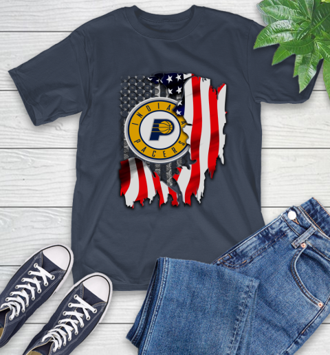 Indiana Pacers NBA Basketball American Flag T-Shirt 3
