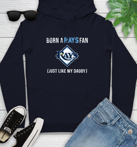 MLB Baseball Tampa Bay Rays Loyal Fan Just Like My Daddy Shirt Youth Hoodie 3