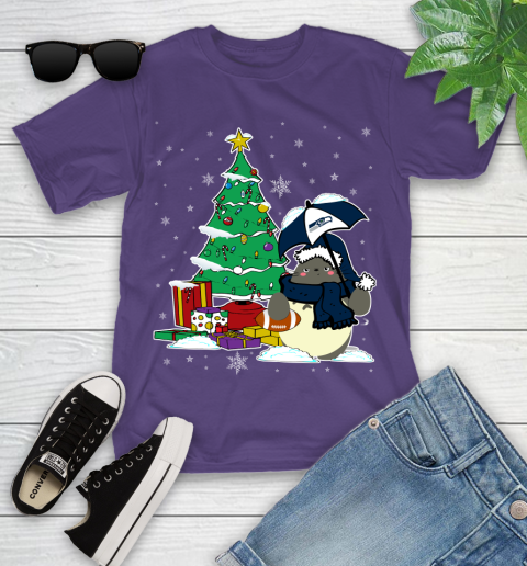 Seattle Seahawks NFL Football Cute Tonari No Totoro Christmas Sports Youth T-Shirt 3