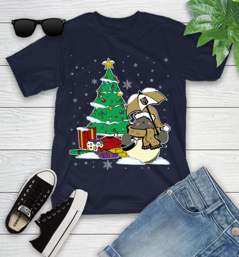 Vegas Golden Knights NHL Hockey Cute Tonari No Totoro Christmas Sports Youth T-Shirt 2