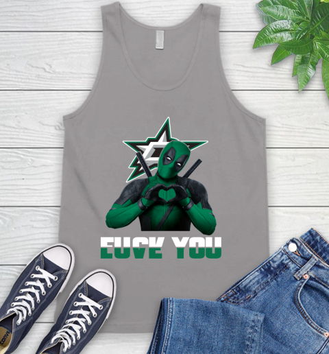 NHL Dallas Stars Deadpool Love You Fuck You Hockey Sports Tank Top 3