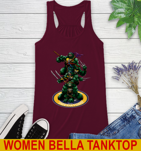 NHL Hockey Nashville Predators Teenage Mutant Ninja Turtles Shirt Racerback Tank 3