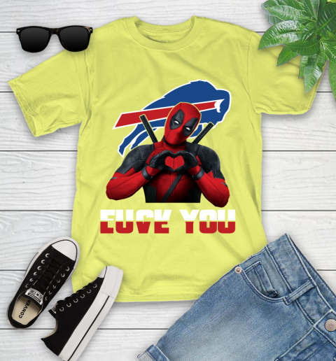 NHL Buffalo Bills Deadpool Love You Fuck You Football Sports Youth T-Shirt 10