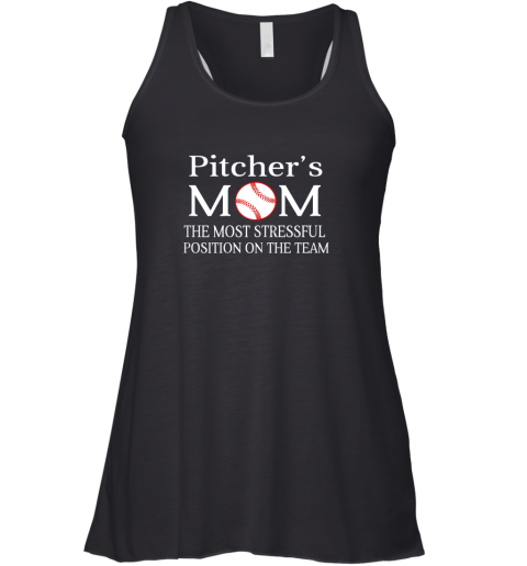 Baseball Pitcher's Mom The Most Stressful Racerback Tank