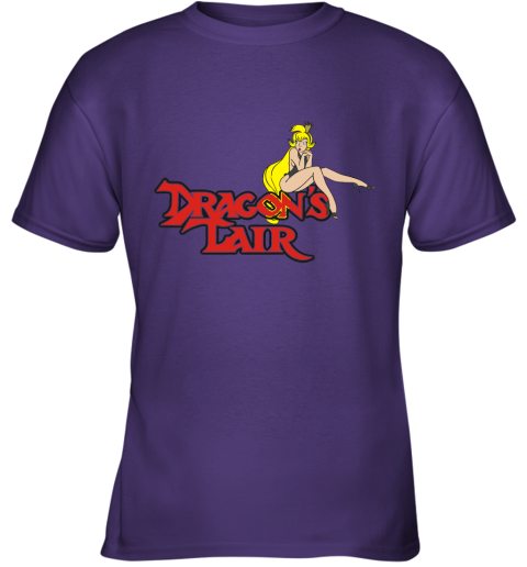 qzjo dragons lair daphne baseball shirts youth t shirt 26 front purple