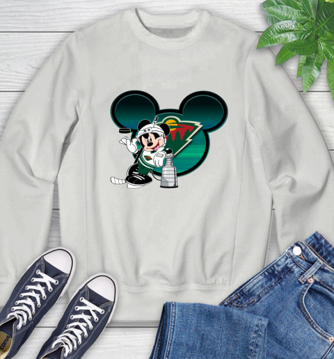 NHL Minnesota Wild Stanley Cup Mickey Mouse Disney Hockey T Shirt Sweatshirt 5