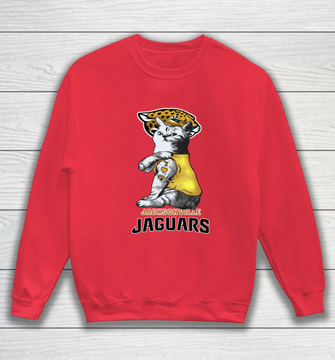 NFL Football My Cat Loves Jacksonville Jaguars Sweatshirt 7