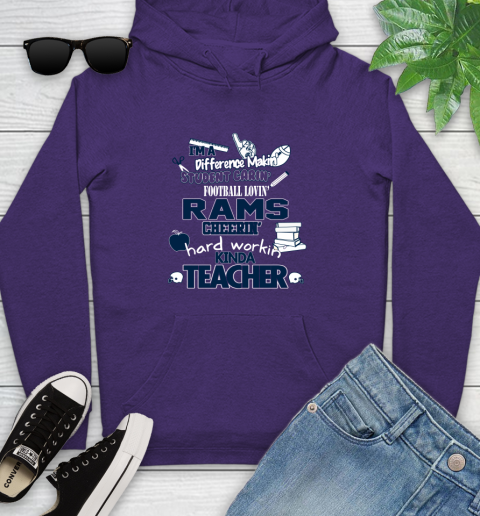 Los Angeles Rams NFL I'm A Difference Making Student Caring Football Loving Kinda Teacher Youth Hoodie 5