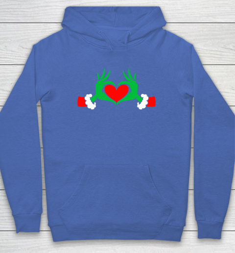 Funny Elf With Cute Heart Hands Style Christmas Costumes Hoodie - Image 6