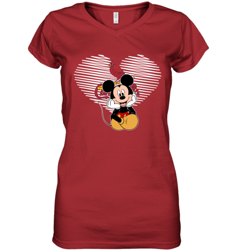 MLB St.Louis Cardinals The Heart Mickey Mouse Disney Baseball T Shirt_000 Youth  Sweatshirt