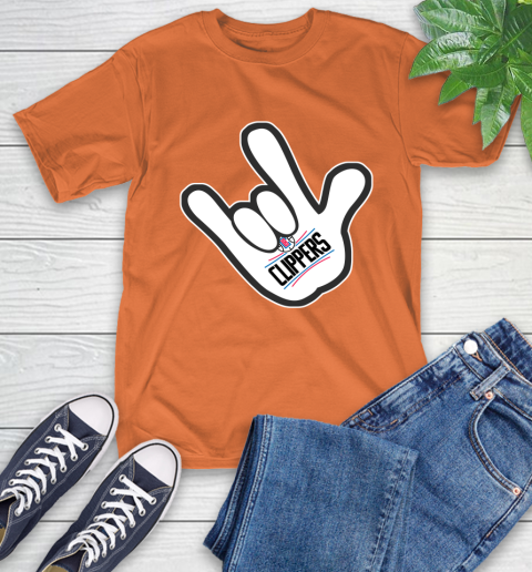 LA Clippers NBA Basketball Mickey Rock Hand Disney T-Shirt 5