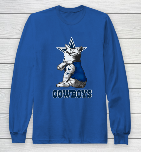 NFL Football My Cat Loves Dallas Cowboys Long Sleeve T-Shirt 7 NFL Football My Cat Loves Dallas Cowboys Long Sleeve T-Shirt - Image 7