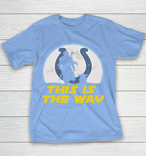 Indianapolis Colts NFL Football Star Wars Yoda And Mandalorian This Is The Way Youth T-Shirt 8