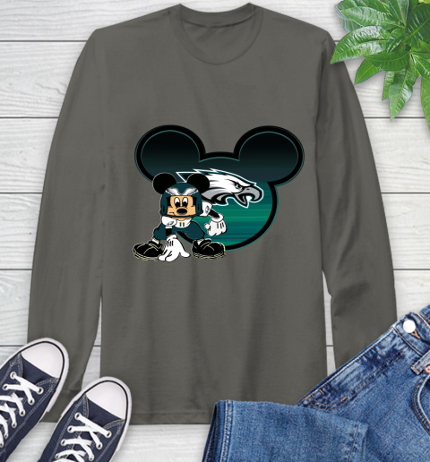 NFL Philadelphia Eagles Mickey Mouse Disney Football T Shirt Long Sleeve T-Shirt 8
