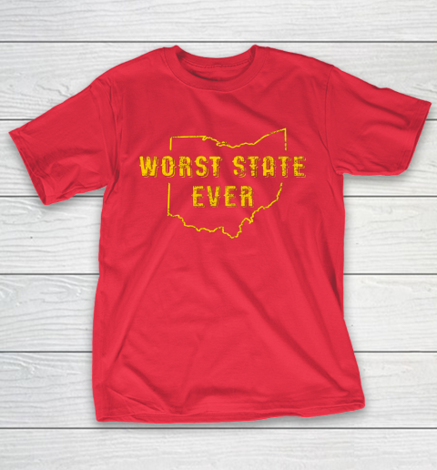 The Worst (Anti-Ohio State) Shirt for Michigan College Football Fans, Short Sleeve / Small / Navy