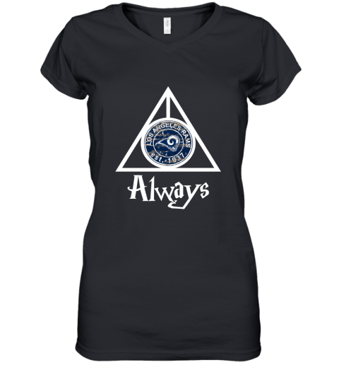 Always Love The Los Angeles Rams x Harry Potter Mashup Women's V-Neck T-Shirt
