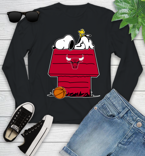 Chicago Bulls NBA Basketball Snoopy Woodstock The Peanuts Movie Youth Long Sleeve 2