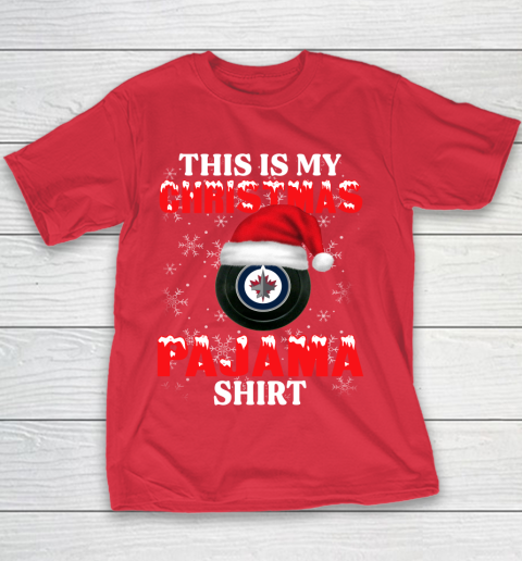 Winnipeg Jets This Is My Christmas Pajama Shirt NHL Youth T-Shirt 7