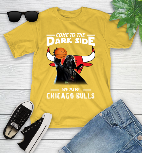 NBA Come To The Dark Side We Have Chicago Bulls Star Wars Darth Vader Basketball Youth T-Shirt 10