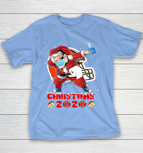 Cleveland Browns Funny Santa Claus Dabbing Christmas 2020 NFL Youth T-Shirt 8
