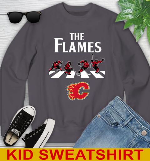 NHL Hockey Calgary Flames The Beatles Rock Band Shirt Youth Sweatshirt 5