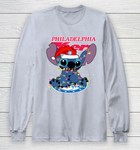 Philadelphia 76ers NBA noel stitch Basketball Christmas Long Sleeve T-Shirt 4