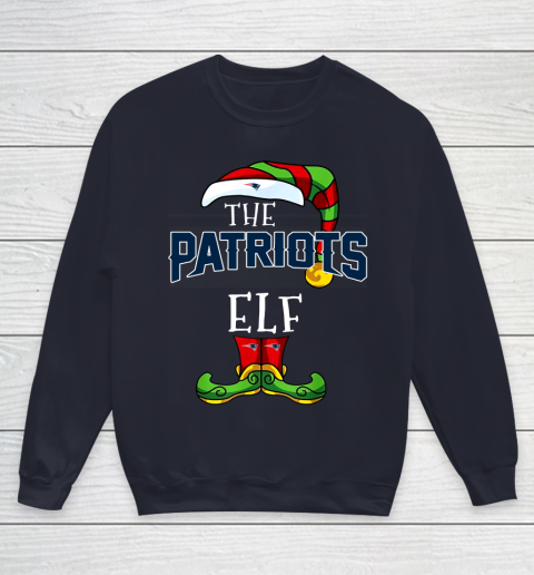 New England Patriots Christmas ELF Funny NFL Youth Sweatshirt 2