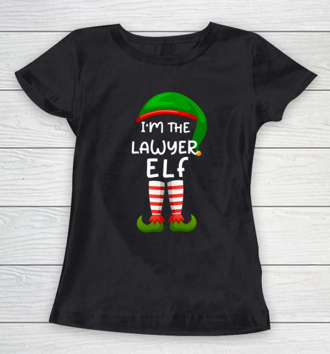 I m The Lawyer Elf Funny Elf Family Matching Christmas Women's T-Shirt