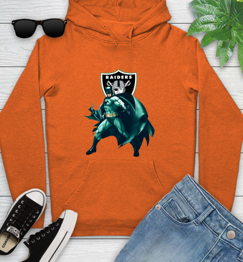 NFL Batman Football Sports Oakland Raiders Youth Hoodie 5