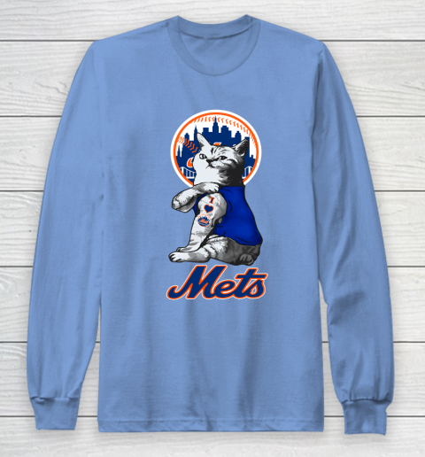 MLB Baseball My Cat Loves New York Mets Long Sleeve T-Shirt 8