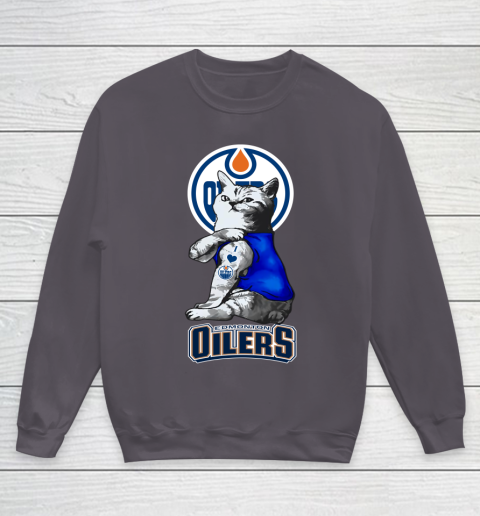 NHL My Cat Loves Edmonton Oilers Hockey Youth Sweatshirt 5