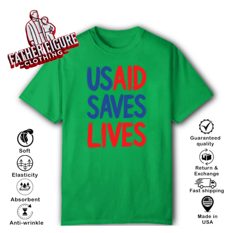 9oxq usaid saves lives classic t shirt 2 front irish green