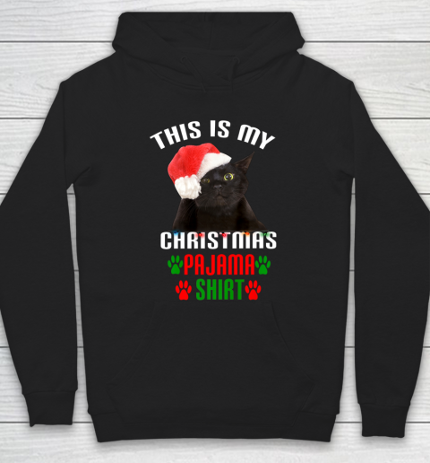 This Is My Black Cat Christmas Lights cat lover Xmas Gift Hoodie