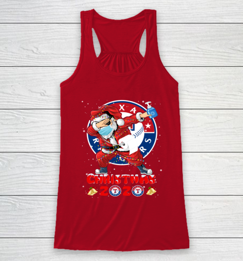 Texas Rangers Funny Santa Claus Dabbing Christmas 2020 MLB Racerback Tank 4