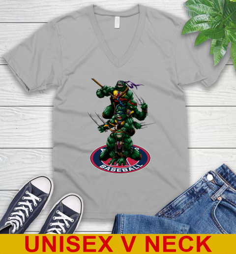 MLB Baseball Los Angeles Angels Teenage Mutant Ninja Turtles Shirt V-Neck T-Shirt 4