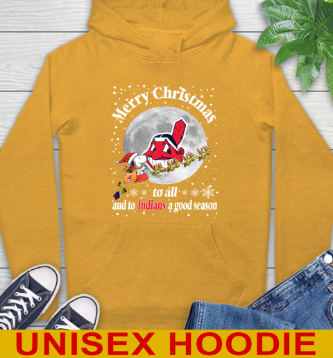 Cleveland Indians Merry Christmas To All And To Indians A Good Season MLB Baseball Sports Hoodie 2