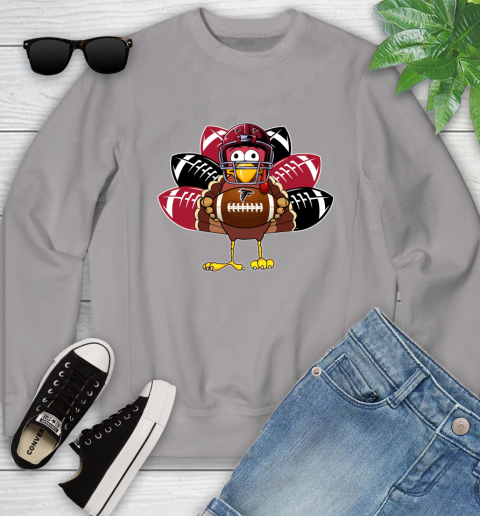 Atlanta Falcons Turkey Thanksgiving Day Youth Sweatshirt 4