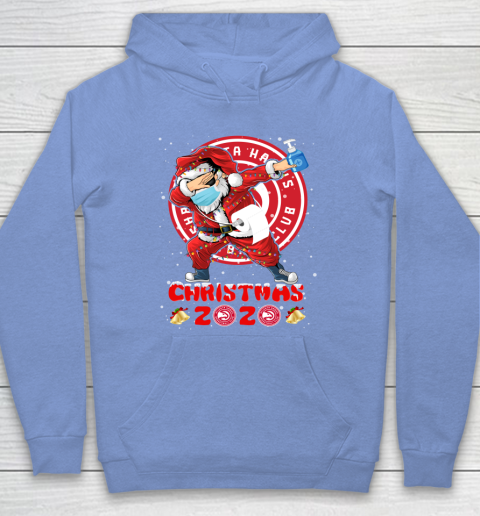Atlanta Hawks Funny Santa Claus Dabbing Christmas 2020 NBA Hoodie 8