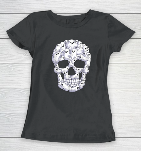Skull Boo Ghost Funny Halloween Costume Women's T-Shirt