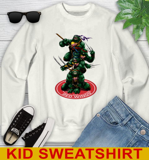 NHL Hockey Detroit Red Wings Teenage Mutant Ninja Turtles Shirt Youth Sweatshirt