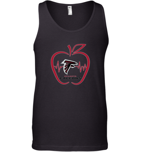 Apple Heartbeat Teacher Symbol Atlanta Falcons Tank Top