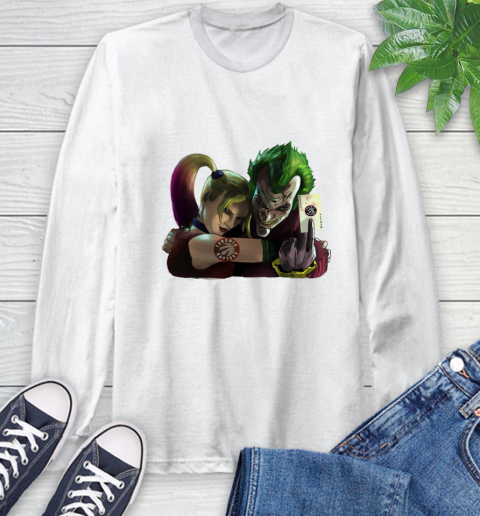 Toronto Raptors NBA Basketball Joker Harley Quinn Suicide Squad Long Sleeve T-Shirt