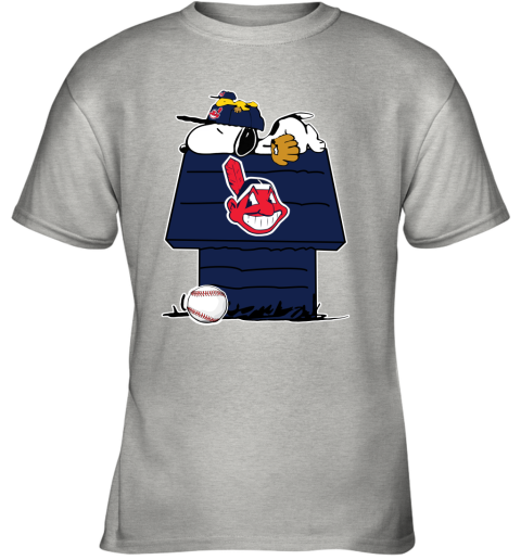 MLB Cleveland Indians Snoopy Charlie Brown Woodstock The Peanuts Movie  Baseball T Shirt - Rookbrand