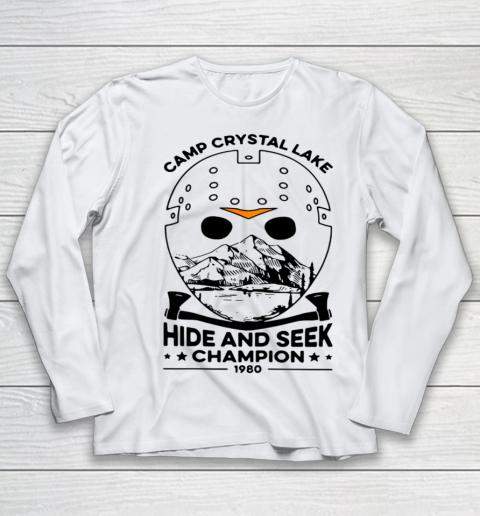 Camp Hide And Seek Champion Crystal Lake 1980 Halloween Youth Long Sleeve