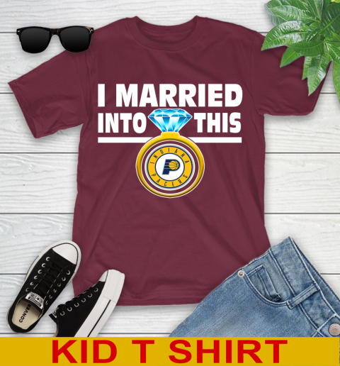 Indiana Pacers NBA Basketball I Married Into This My Team Sports Youth T-Shirt 5