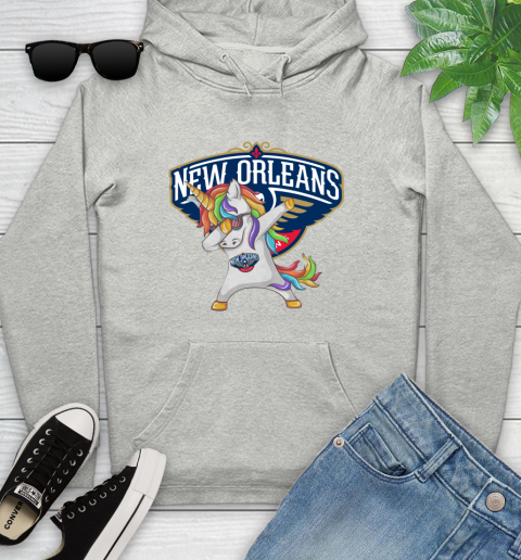 New Orleans Pelicans NBA Basketball Funny Unicorn Dabbing Sports Youth Hoodie