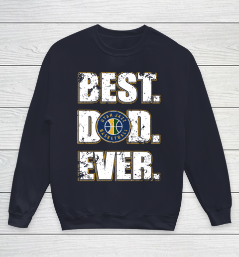 NBA Utah Jazz Basketball Best Dad Ever Family Shirt Youth Sweatshirt 2