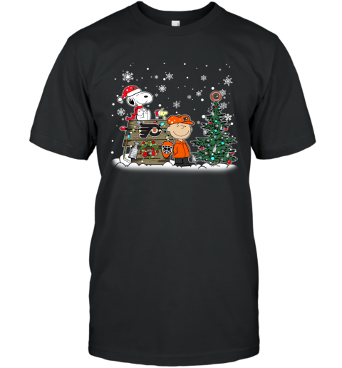 NHL Philadelphia Flyers Snoopy Charlie Brown Woodstock Christmas Stanley Cup Hockey T Shirt